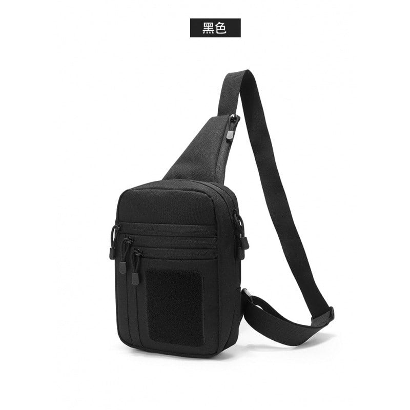 OmniFlint Crossbody Sling in Black, water-repellent exterior