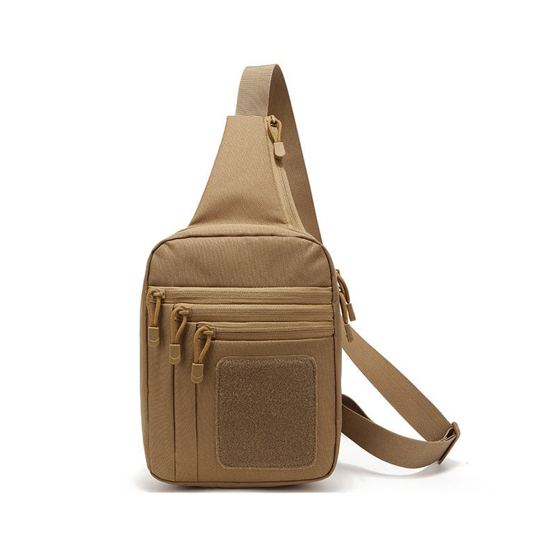 OmniFlint Crossbody Sling in Khaki, water-repellent exterior